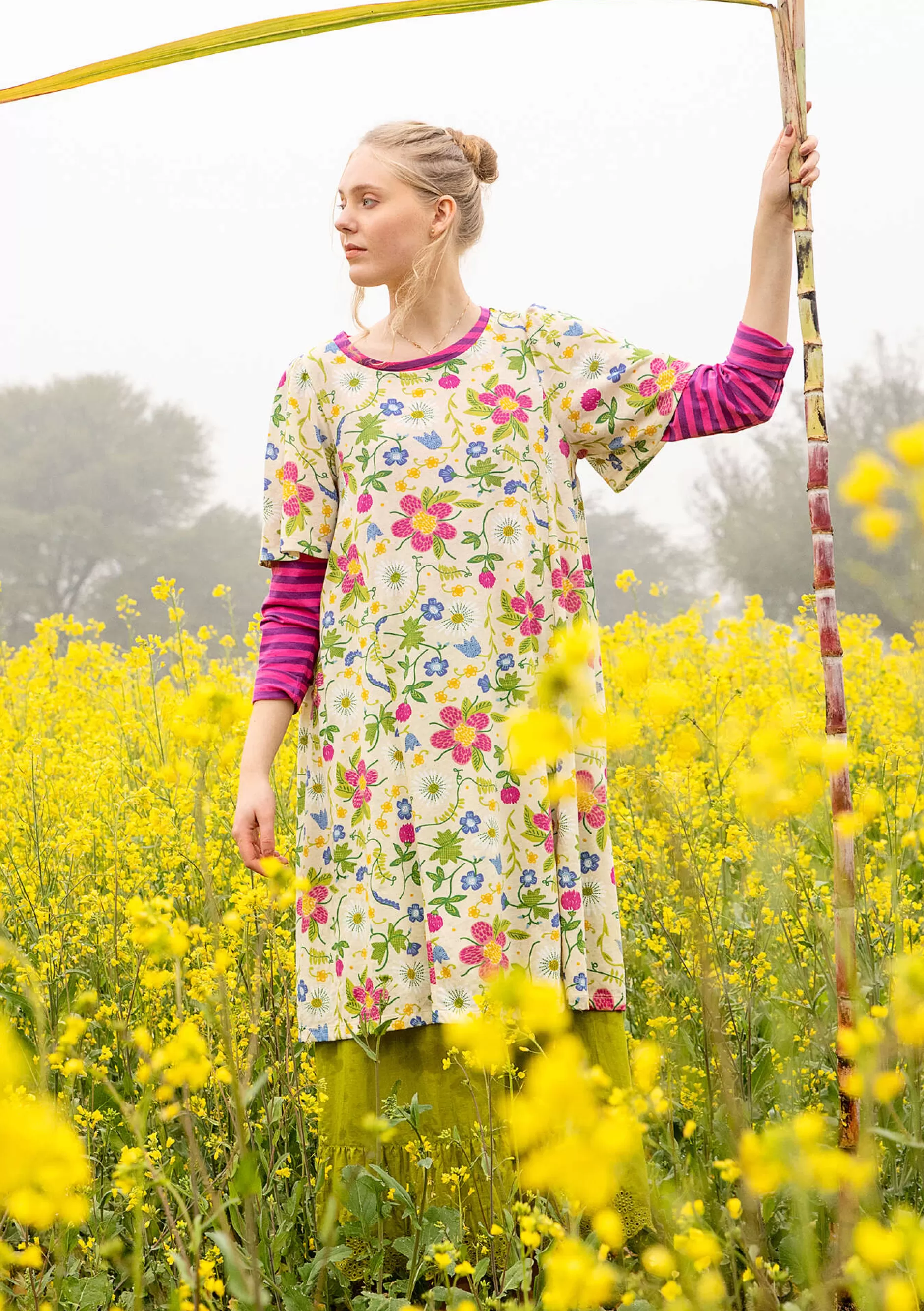 Best Sale Jerseykleid Midsommarnatt Aus Bio-Baumwolle Kleider | Blumenkleidung