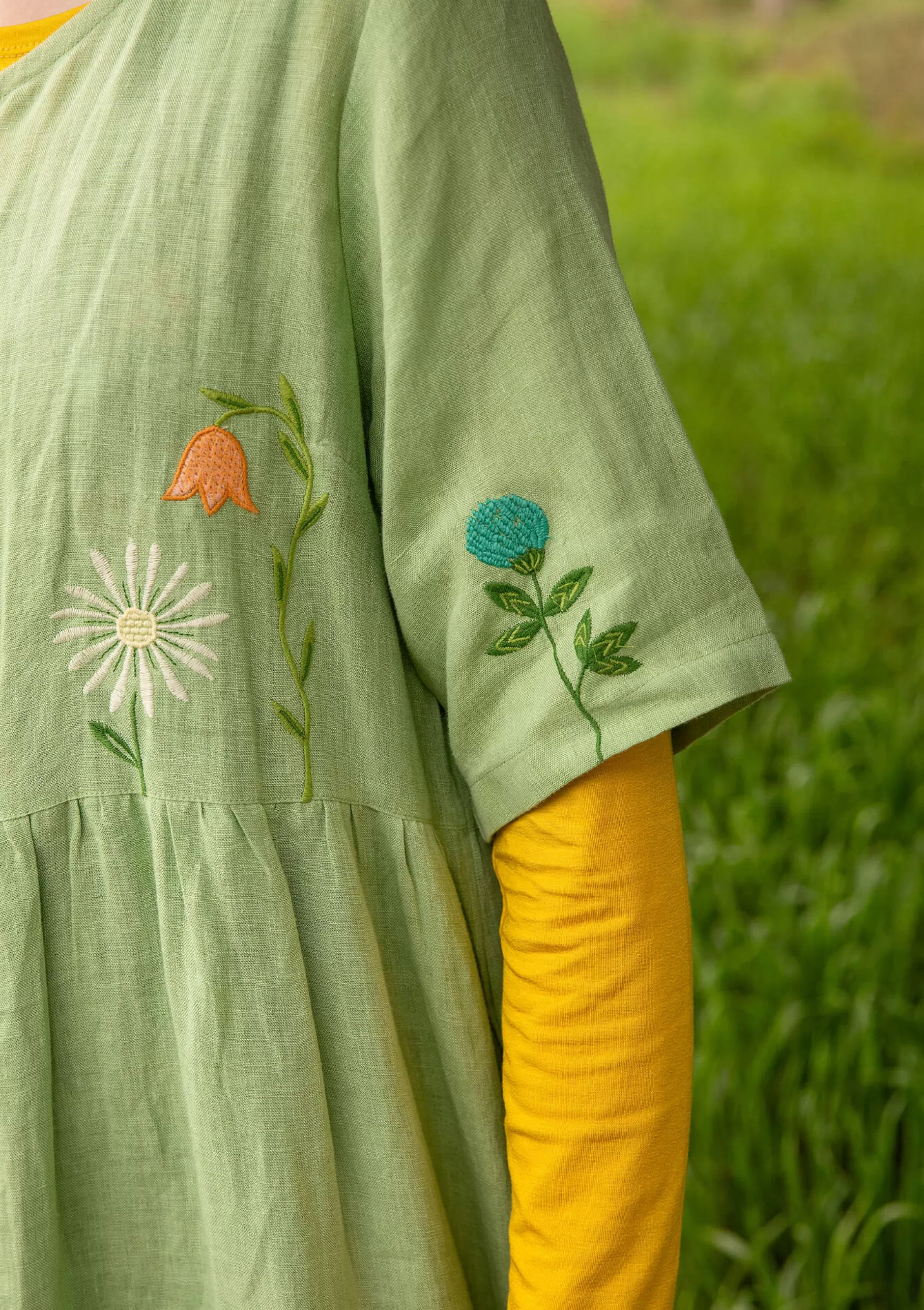 Cheap Kleid Blombukett Aus Leinengewebe Kleider | Leinenkleidung