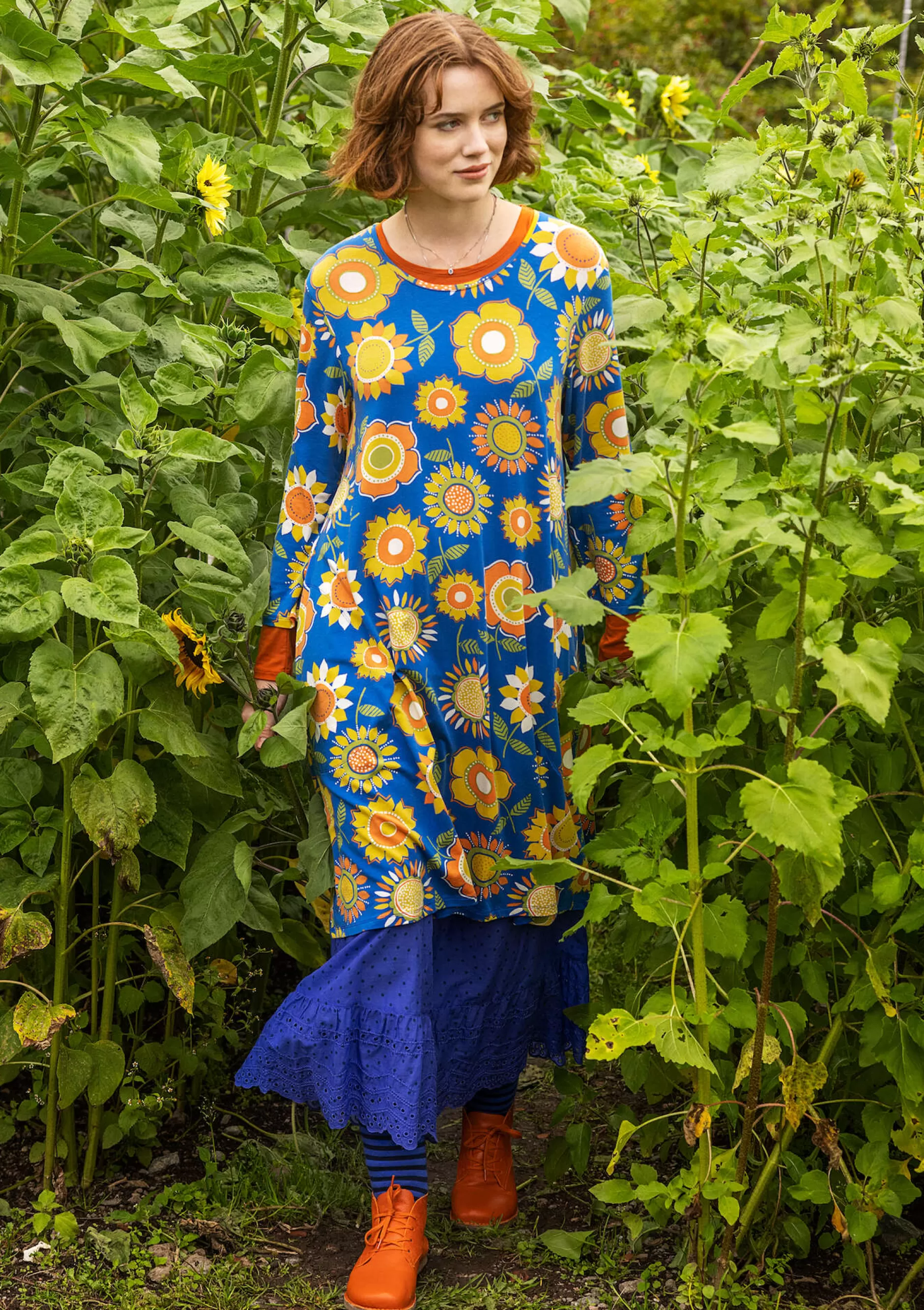 Fashion Trikotkleid Sunflower Aus Lyocell/Elasthan Kleider | Sonnenblumen für UNHCR