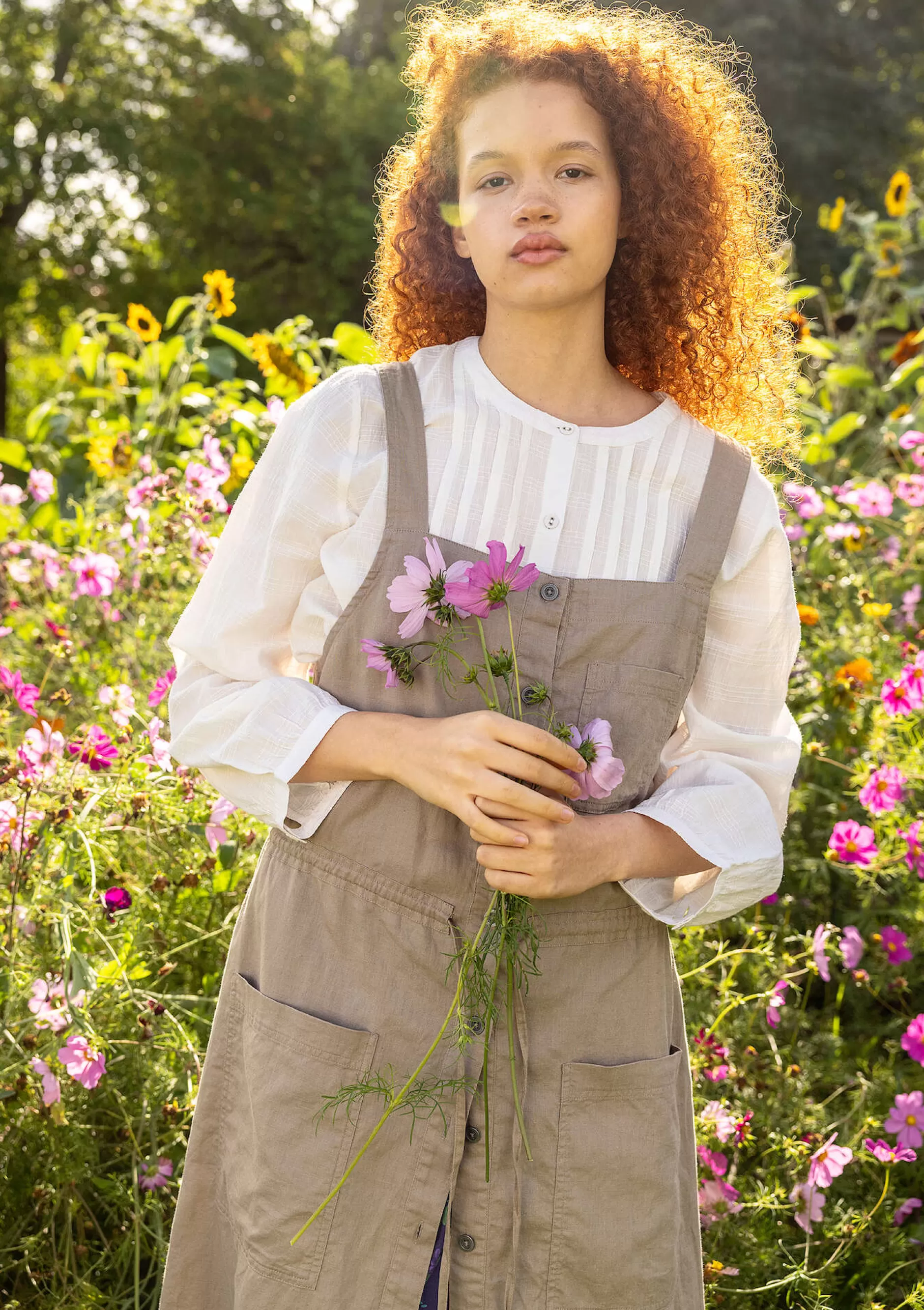 Outlet Webkleid Garden Aus Bio-Baumwolle/Leinen Kleider | Öko-Baumwolle